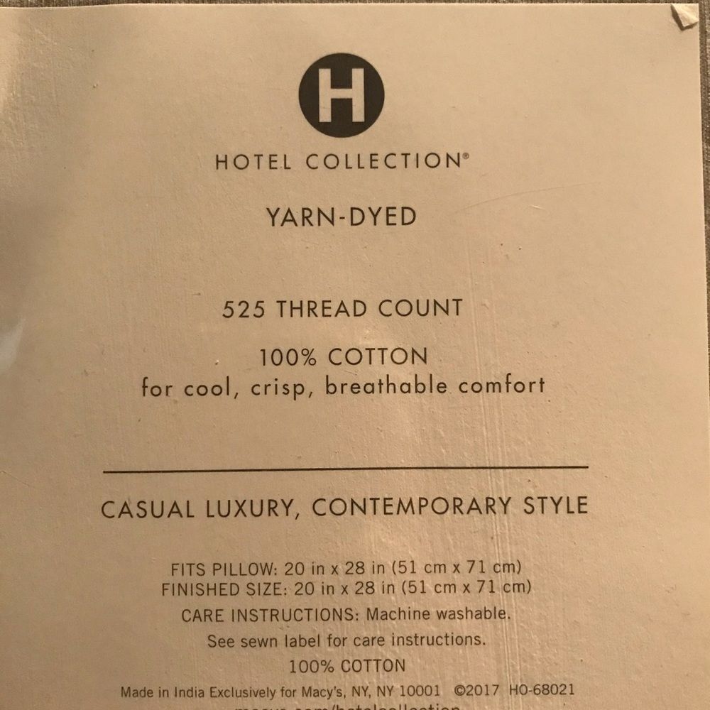 525 Thread Count Pillow Shams - Picture 5 of 7